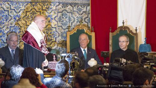 Doutoramento Honoris Causa de António Guterres pela Universidade de Coimbra. Comunicação Social, João Gabriel Silva - Magnífico Reitor da Universidade de Coimbra, Marcelo Rebelo de Sousa - Presidente da República