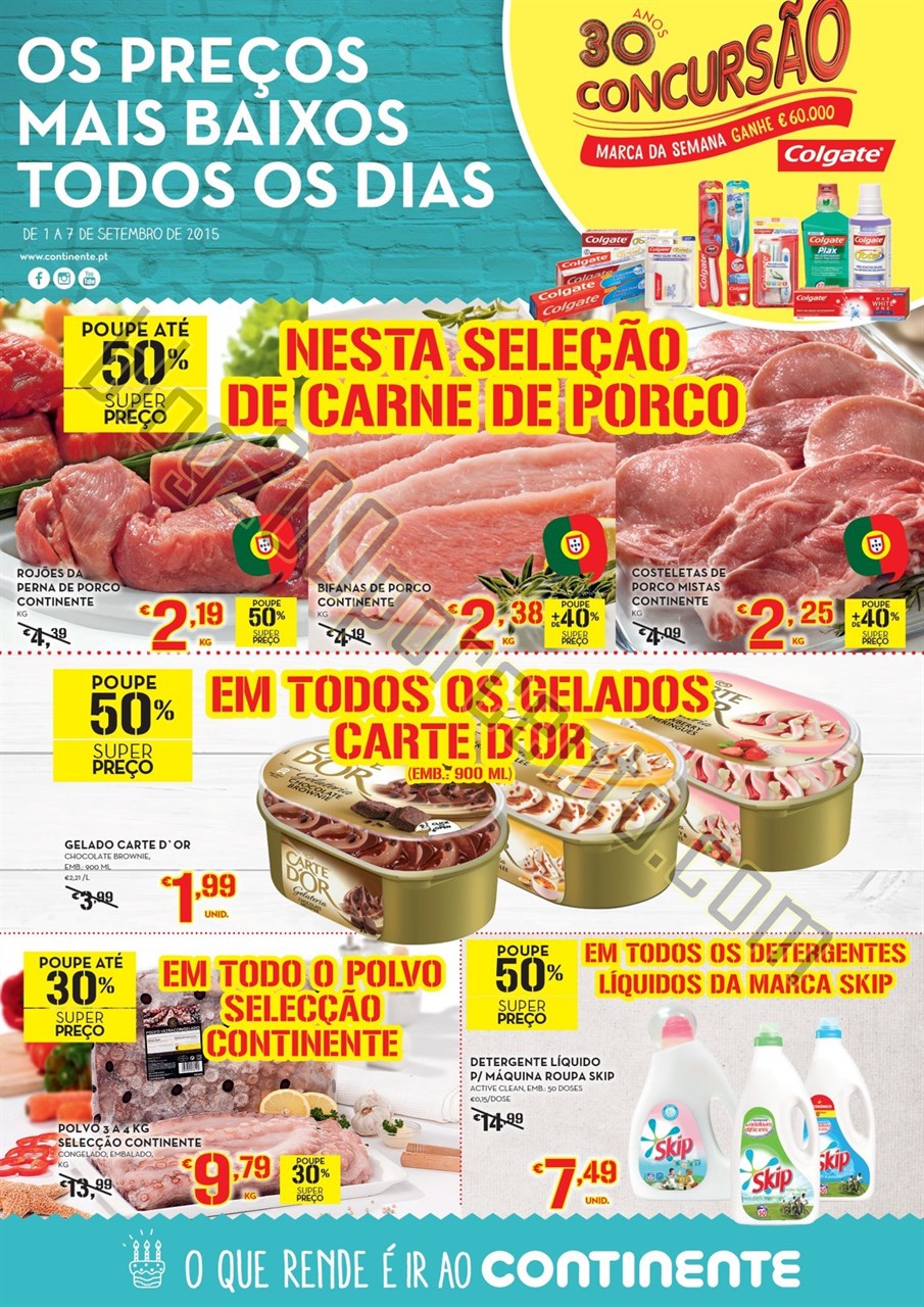 Antevisão Folheto CONTINENTE Promoções de 1 a 7 Antevisão Novo folheto Continente
