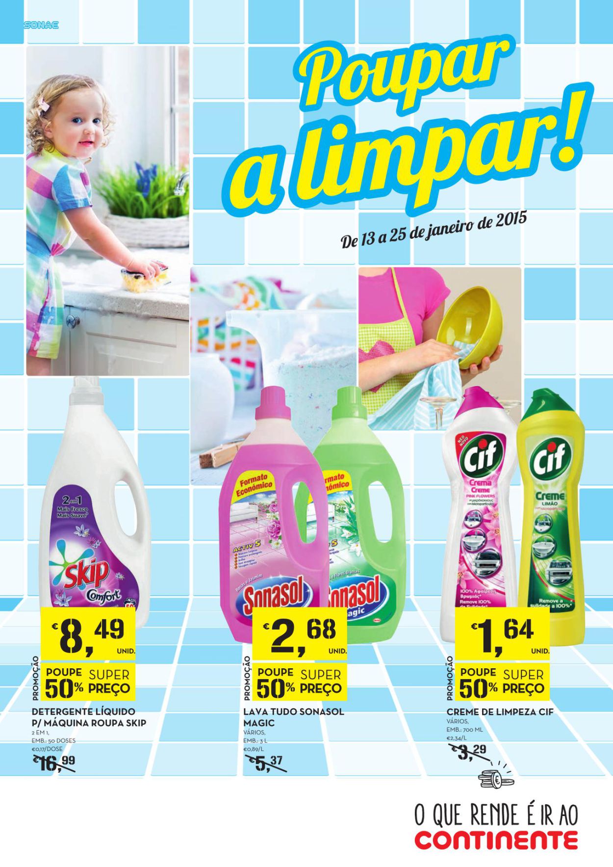 Novo folheto Continente Poupar a Limpar