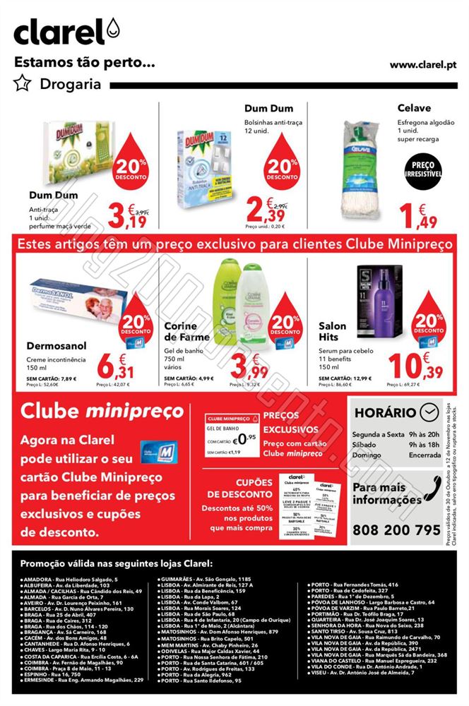 Antevisão folheto Clarel 30a12nov