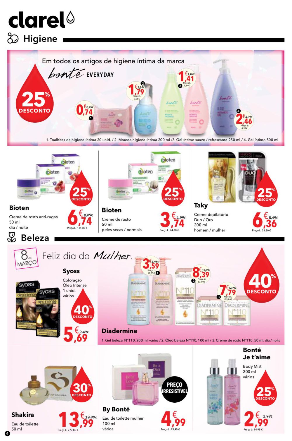 Antevisão folheto Clarel 