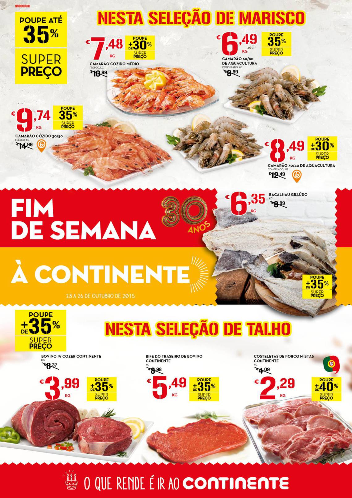 Antevisão folheto Continente especial fim semana