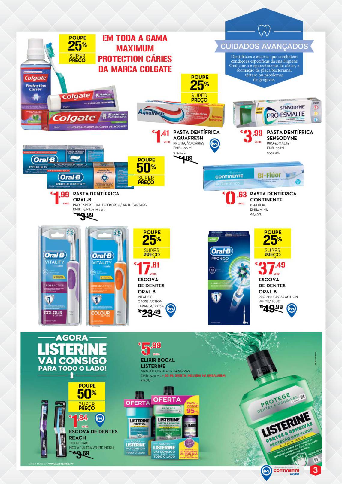 Antevisão folheto Continente 6a18out especial higiene oral