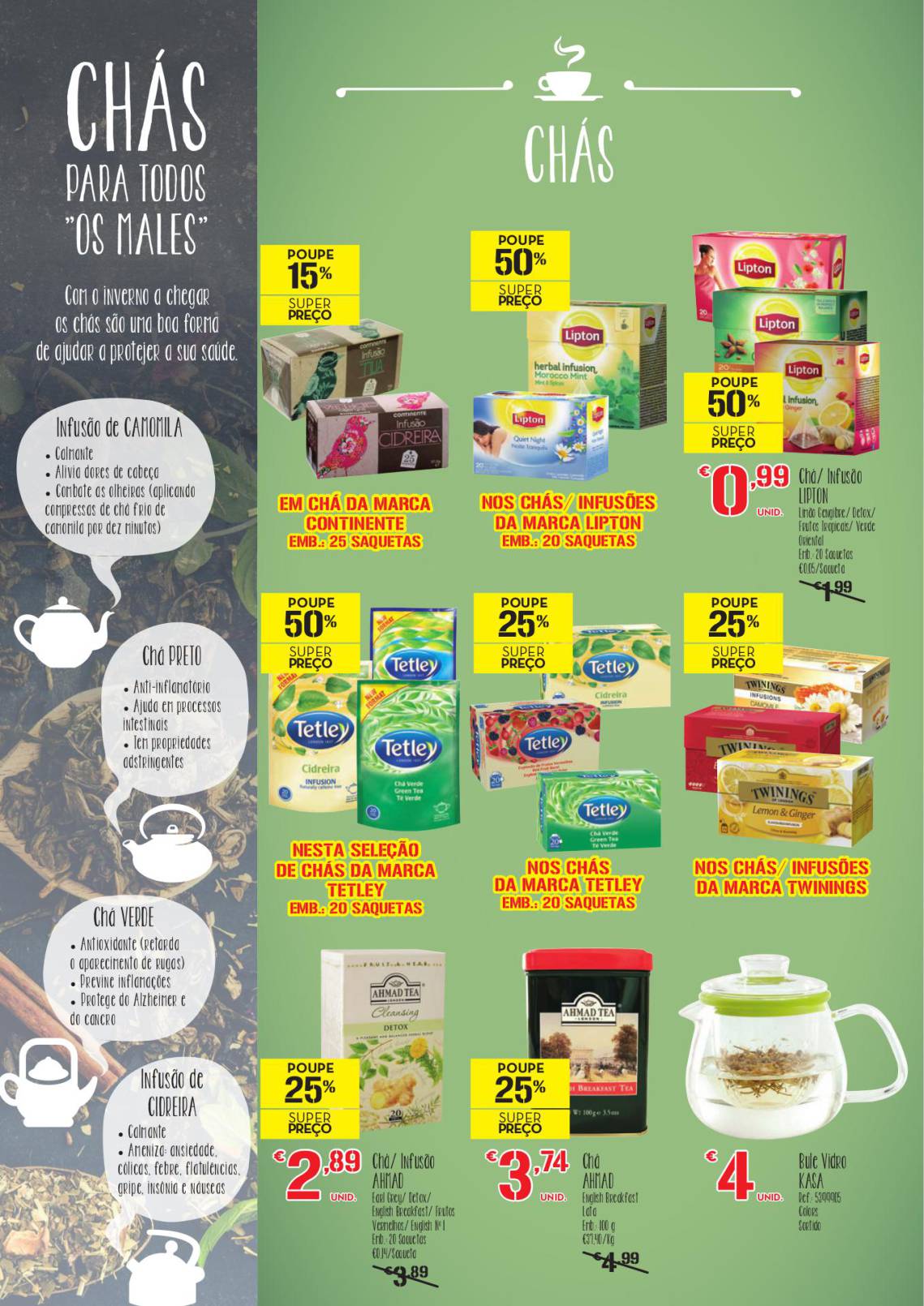Antevisão folheto Continente especial bebidas quentes