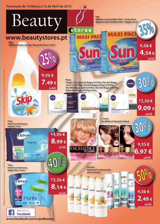 Novo folheto Beauty Stores até 12ab Novo folheto Beauty Stores